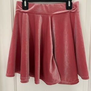 Charming Velvet Skirt in Soft Pink